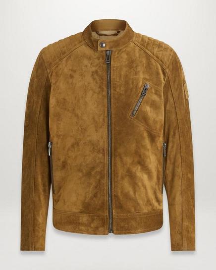 Veste En Peau De Mouton Belstaff Homme V Racer Kaki Soldes CB7912630